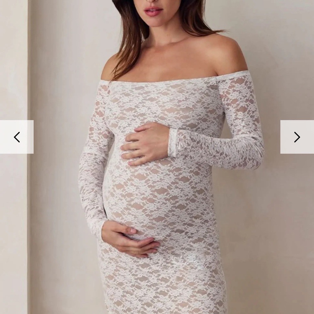 NEW White Off-Shoulder Long Sleeve Sheath Maxi Dress